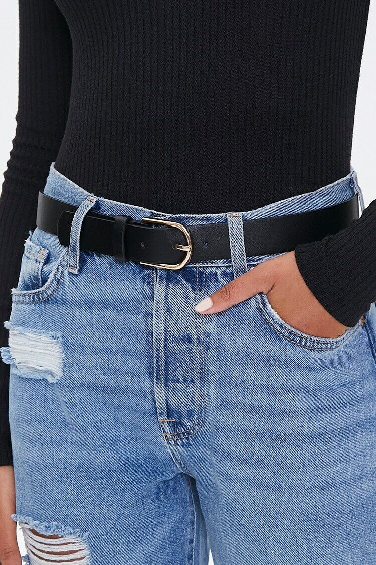 Faux Leather Buckle Belt - Image 20