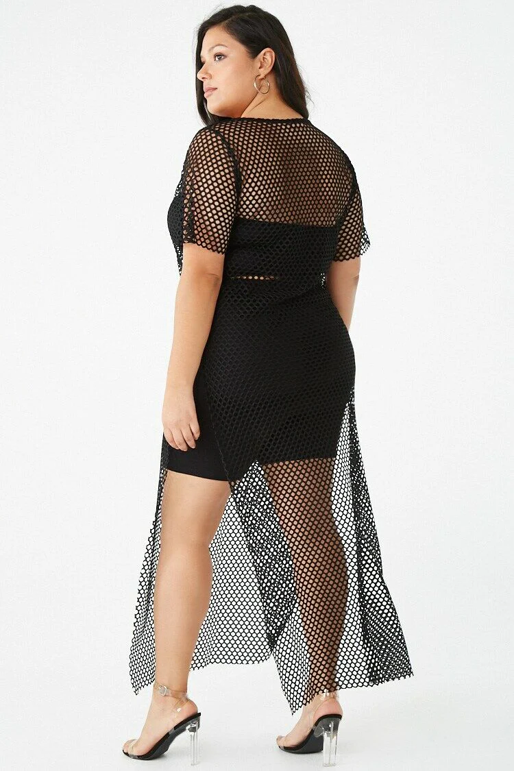 Plus Size Mesh Maxi Dress - Image 3