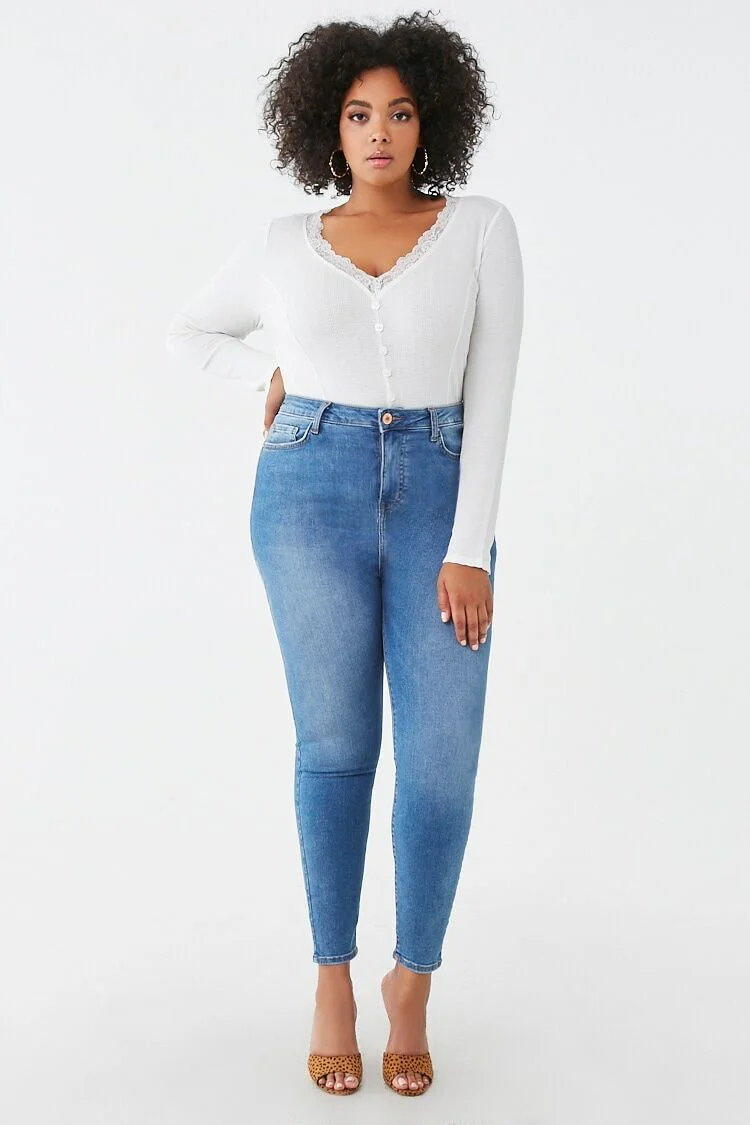 Plus Size Lace-Trim Top - Image 4