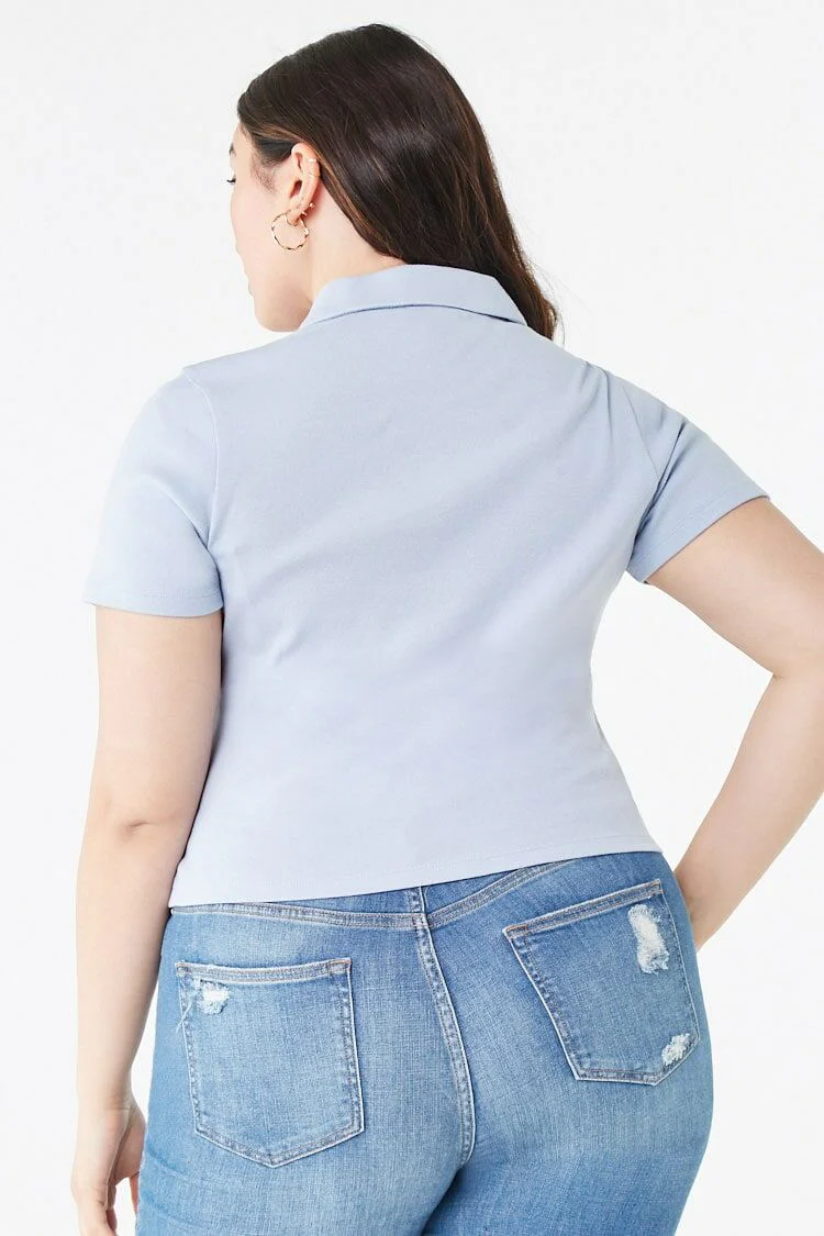 Plus Size Button-Down Shirt - Image 3