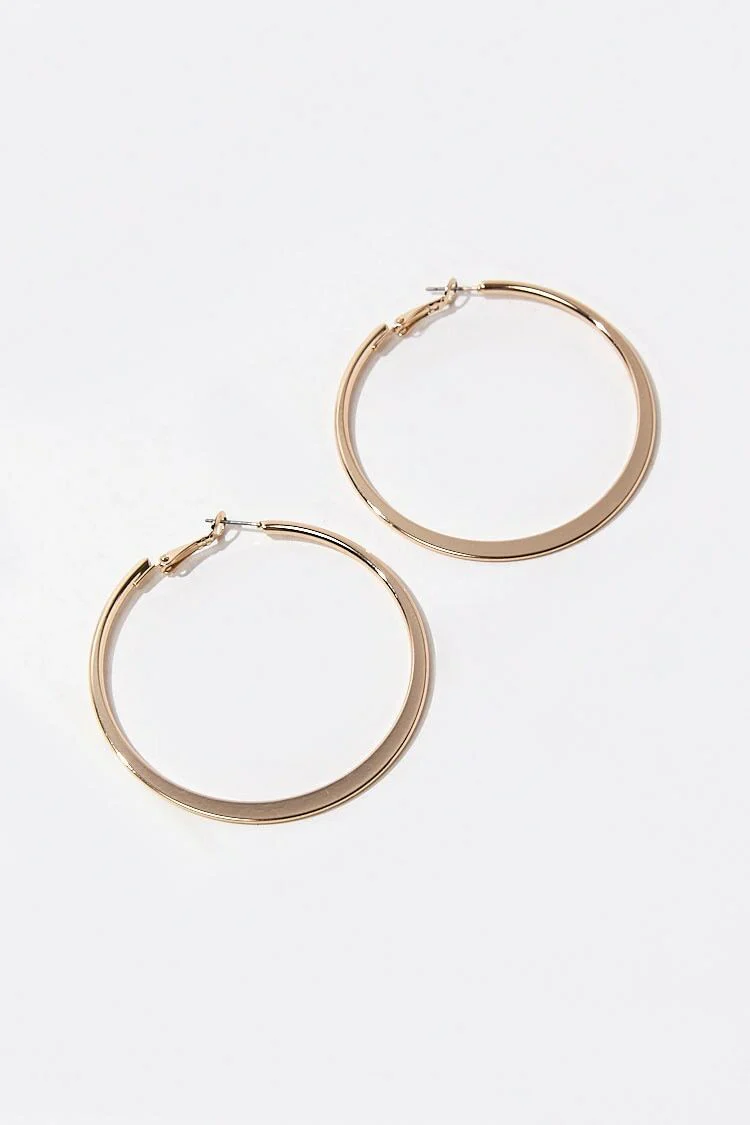 Flat Hoop Earrings - Image 2