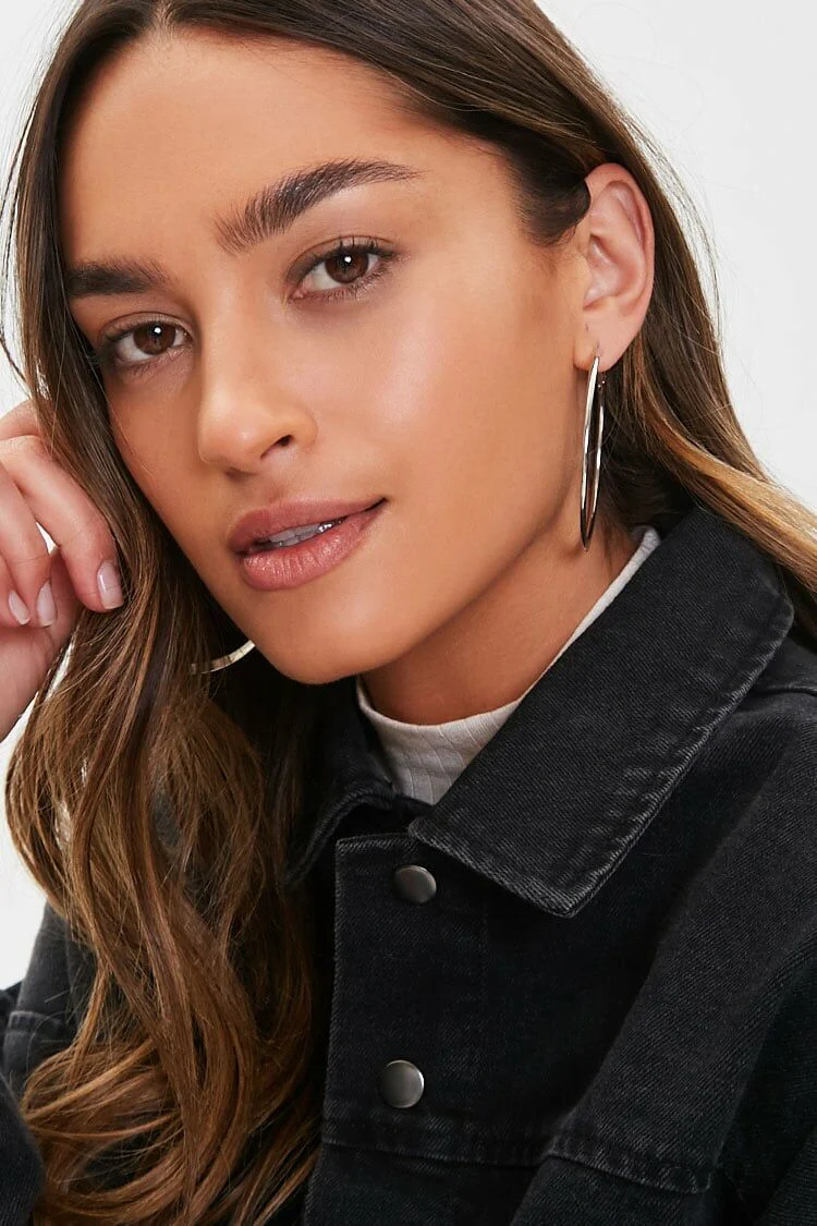 Flat Hoop Earrings - Image 4
