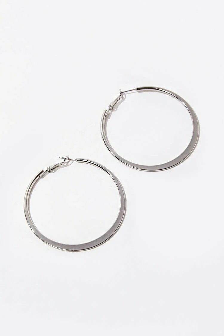 Flat Hoop Earrings - Image 5