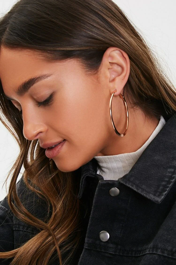Flat Hoop Earrings - Image 8