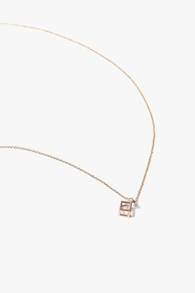 Cube Charm Necklace - Image 2