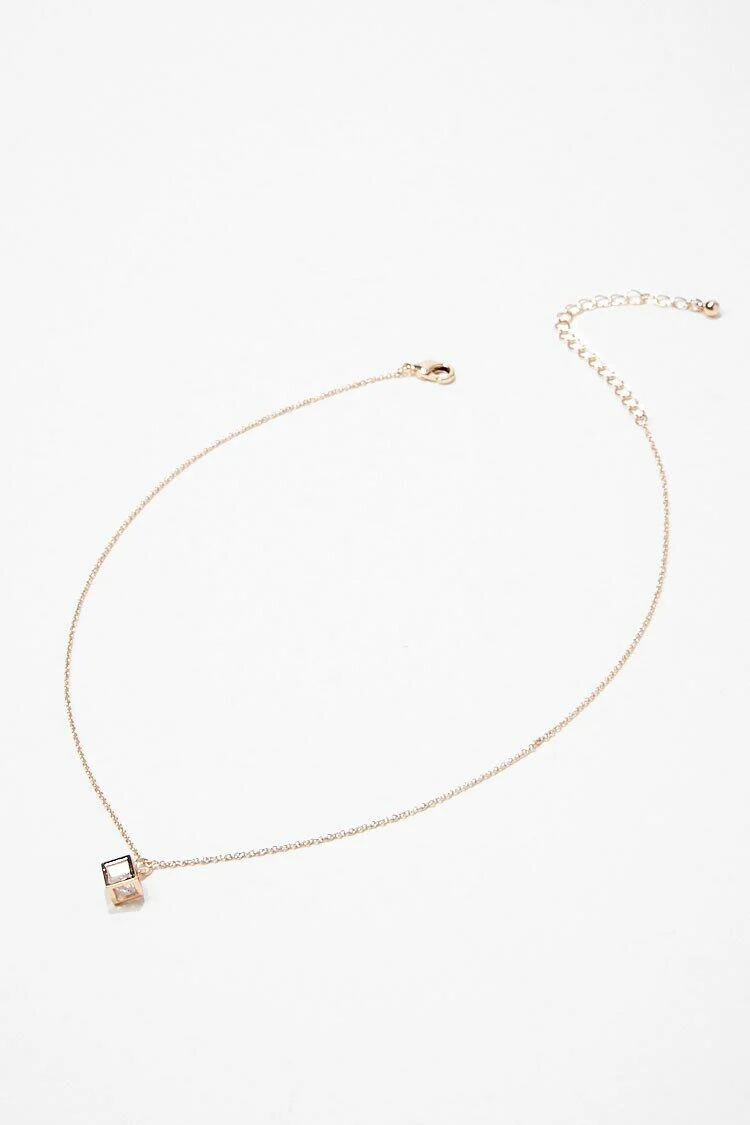 Cube Charm Necklace - Image 4
