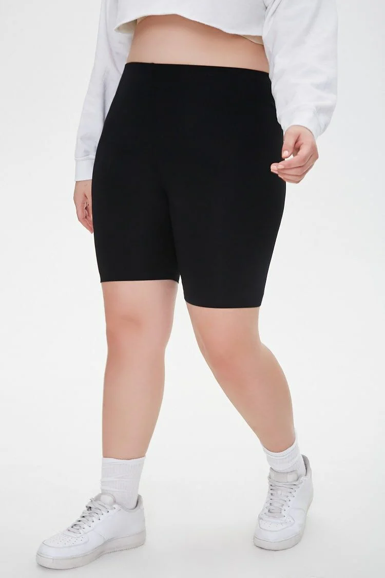 Plus Size High-Rise Biker Shorts - Image 2