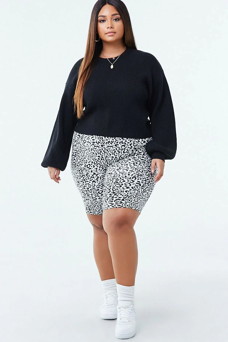 Plus Size Jaguar Biker Shorts - Image 5