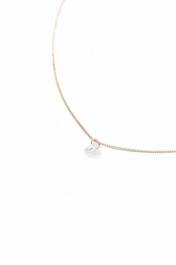 CZ Stone Charm Necklace - Image 2
