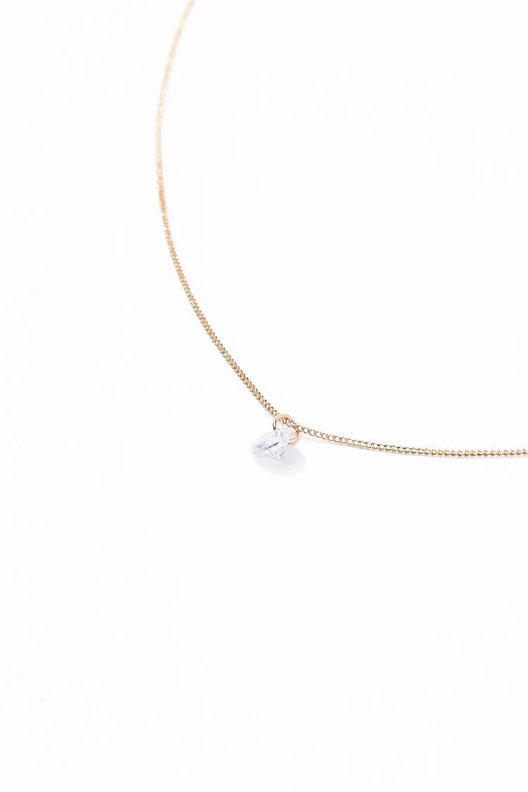 CZ Stone Charm Necklace - Image 8