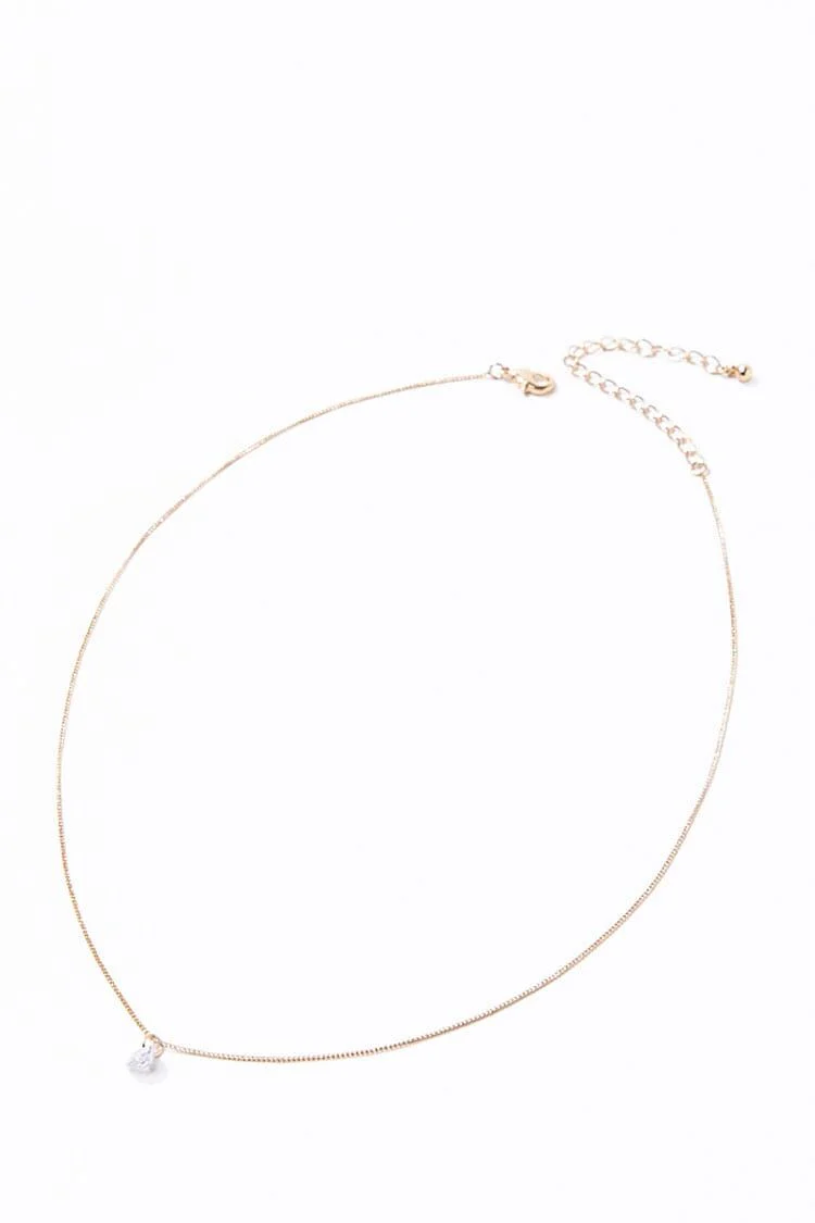CZ Stone Charm Necklace - Image 9