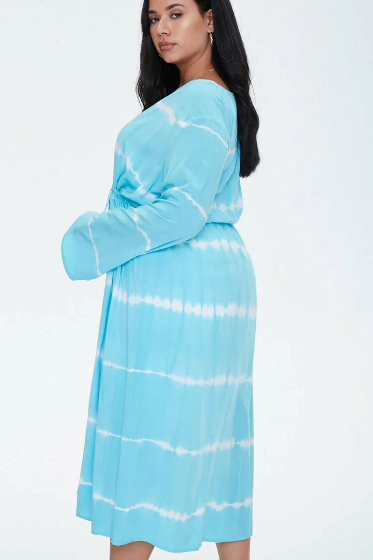 Plus Size Tie-Dye Kimono - Image 2
