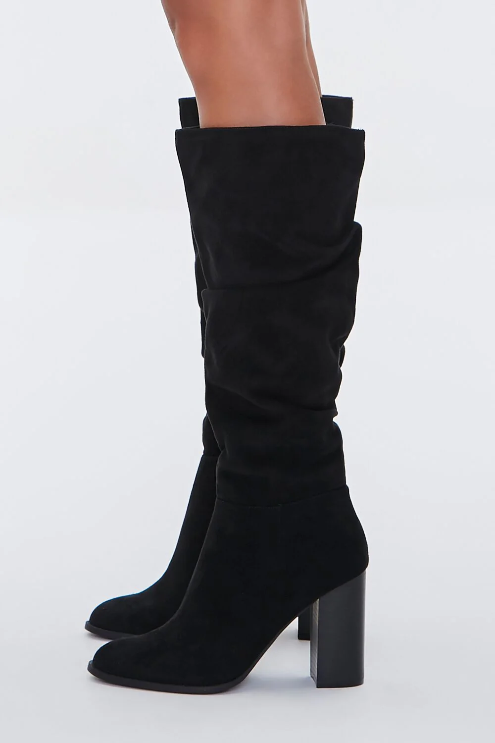 Faux Suede Knee-High Boots - Image 2