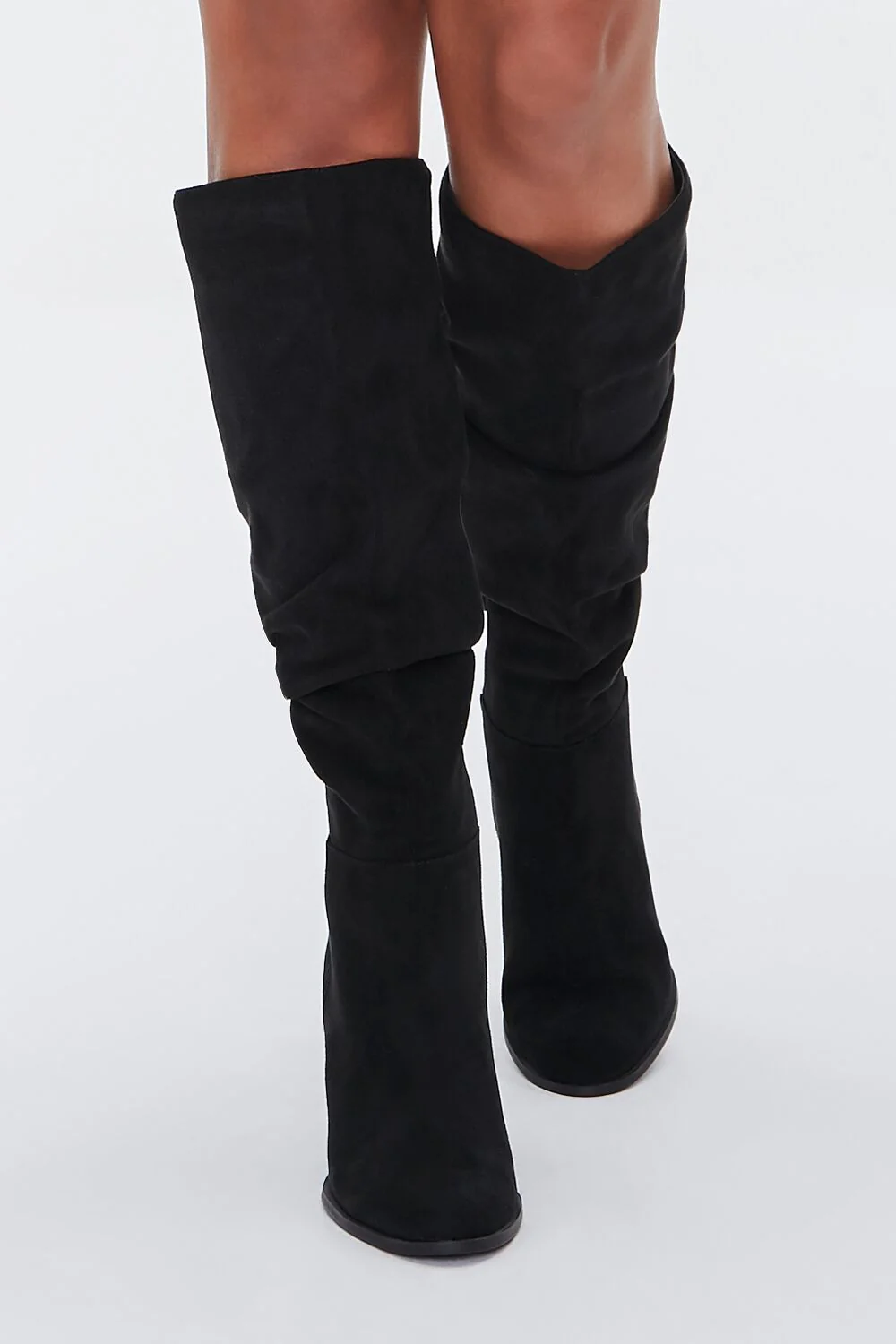 Faux Suede Knee-High Boots - Image 4