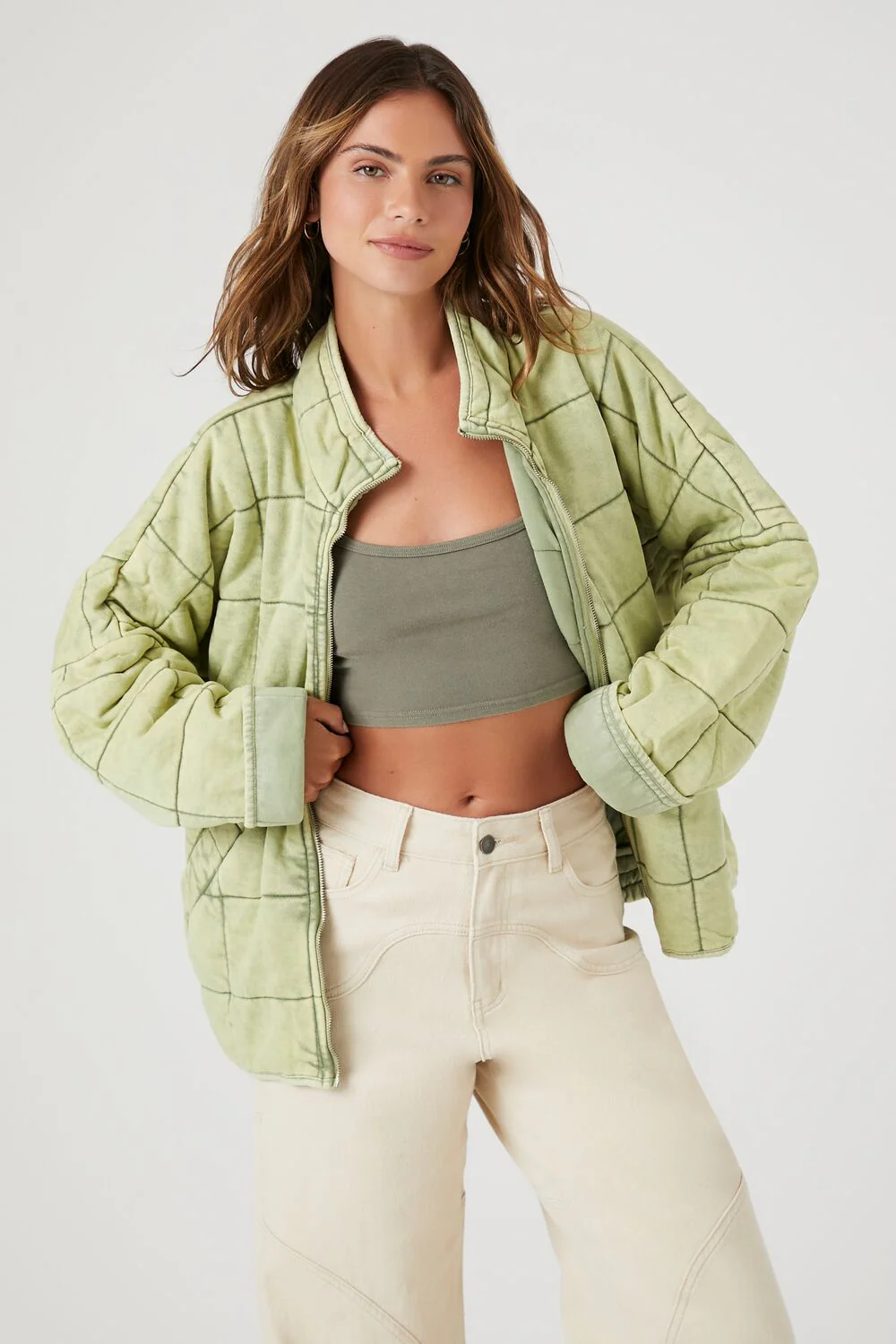 Quilted Zip-Up Jacket - Image 17