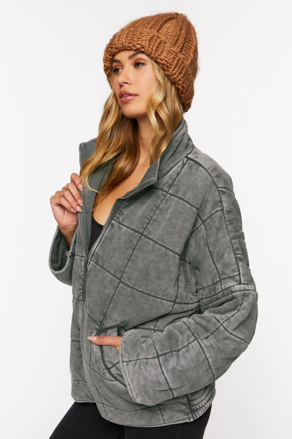 Quilted Zip-Up Jacket - Image 37