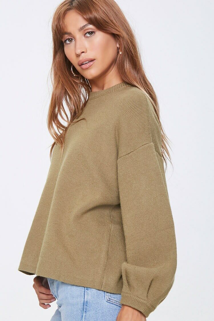 Ribbed Drop-Sleeve Sweater - Image 2