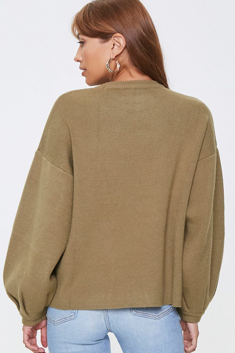Ribbed Drop-Sleeve Sweater - Image 3