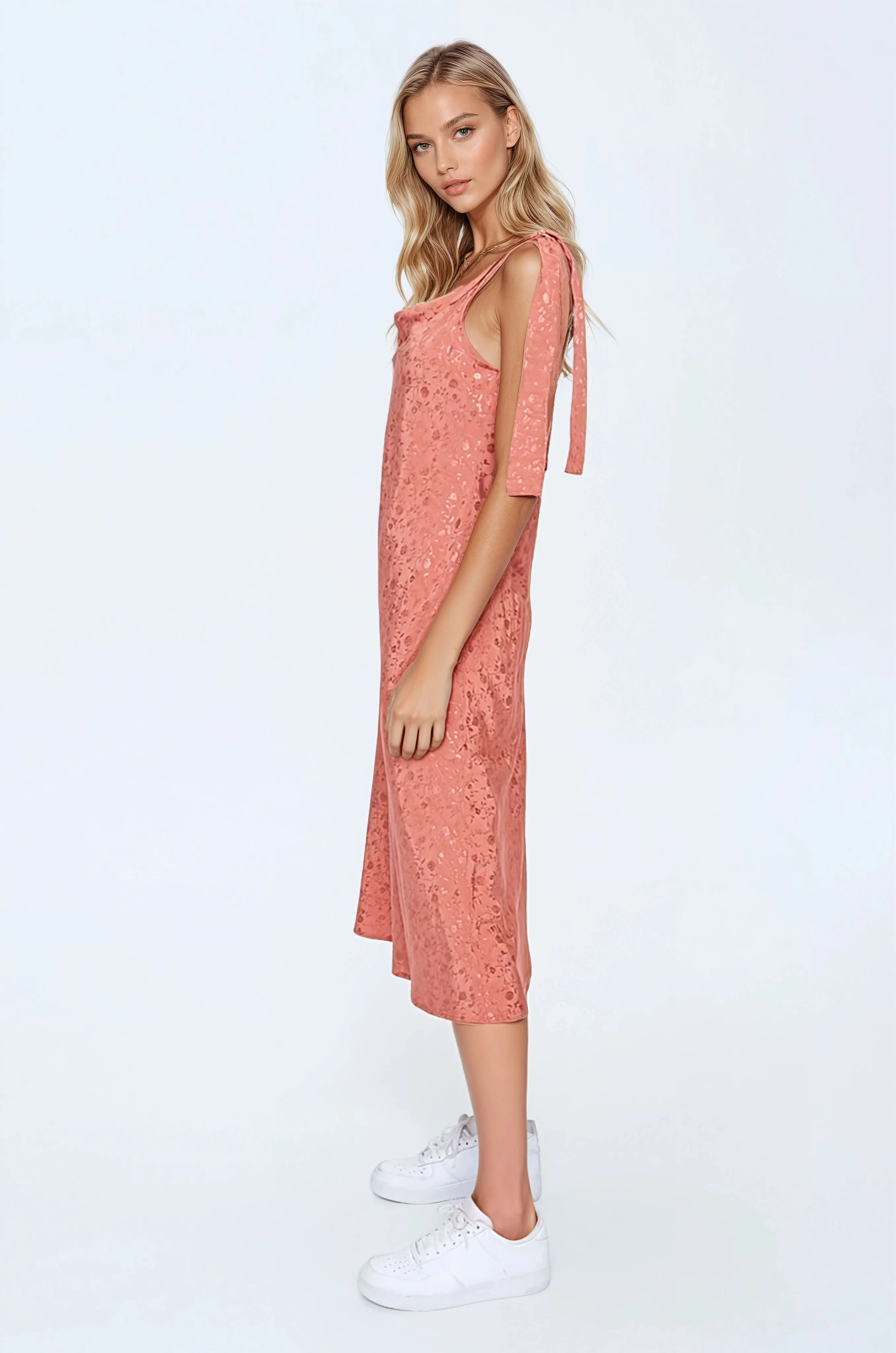 Floral Cowl Neck Midi Dress - Image 2