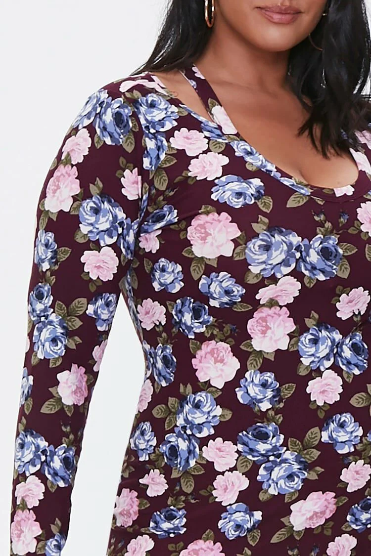 Plus Size Cutout Bodycon Dress - Image 5
