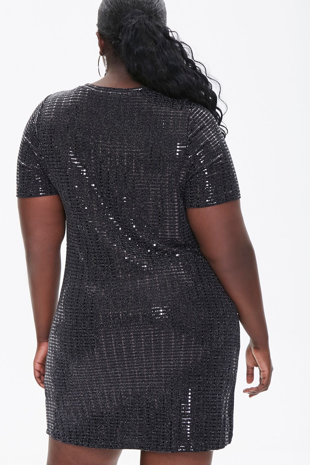 Plus Size Sequin Mini Dress - Image 3