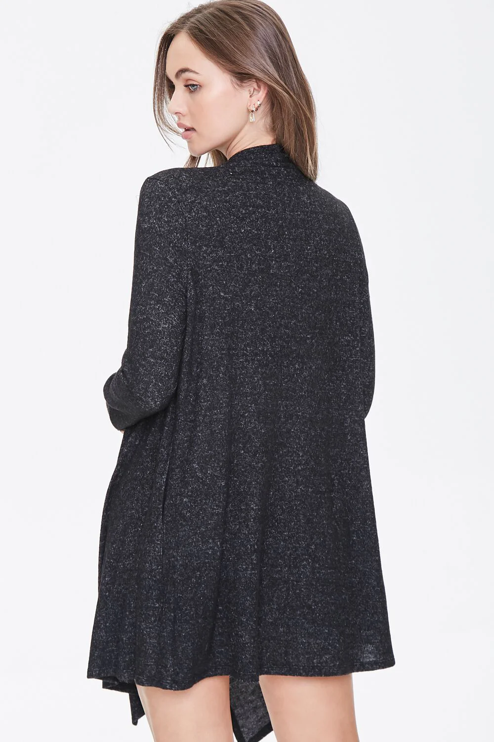 Heathered Draped-Front Robe - Image 3