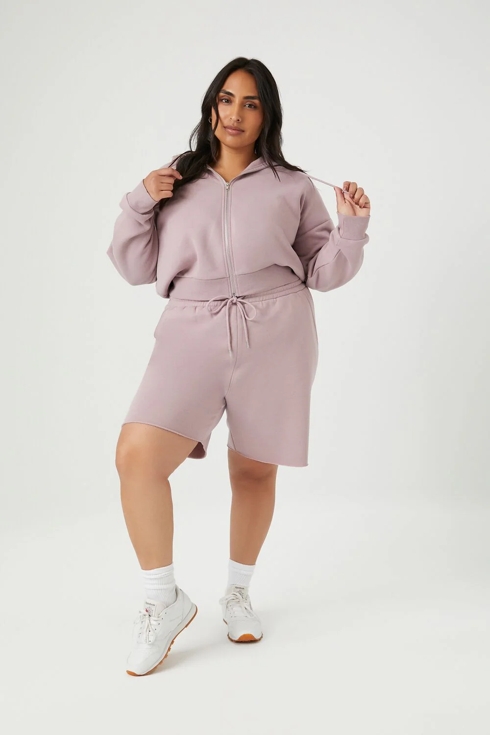 Plus Size French Terry Zip-Up Hoodie - Image 100