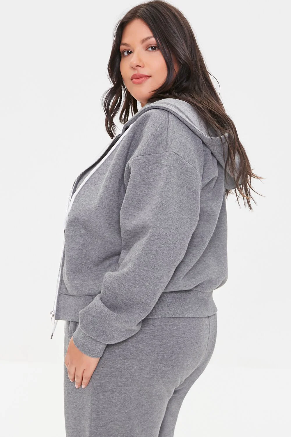 Plus Size French Terry Zip-Up Hoodie - Image 11