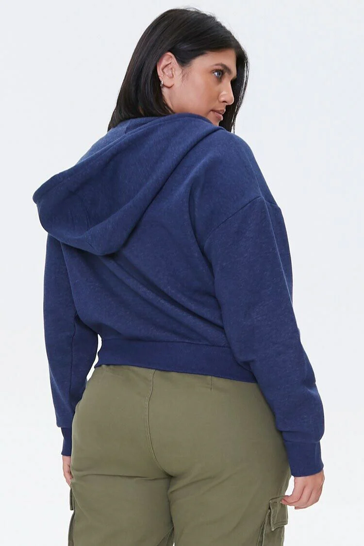 Plus Size French Terry Zip-Up Hoodie - Image 16