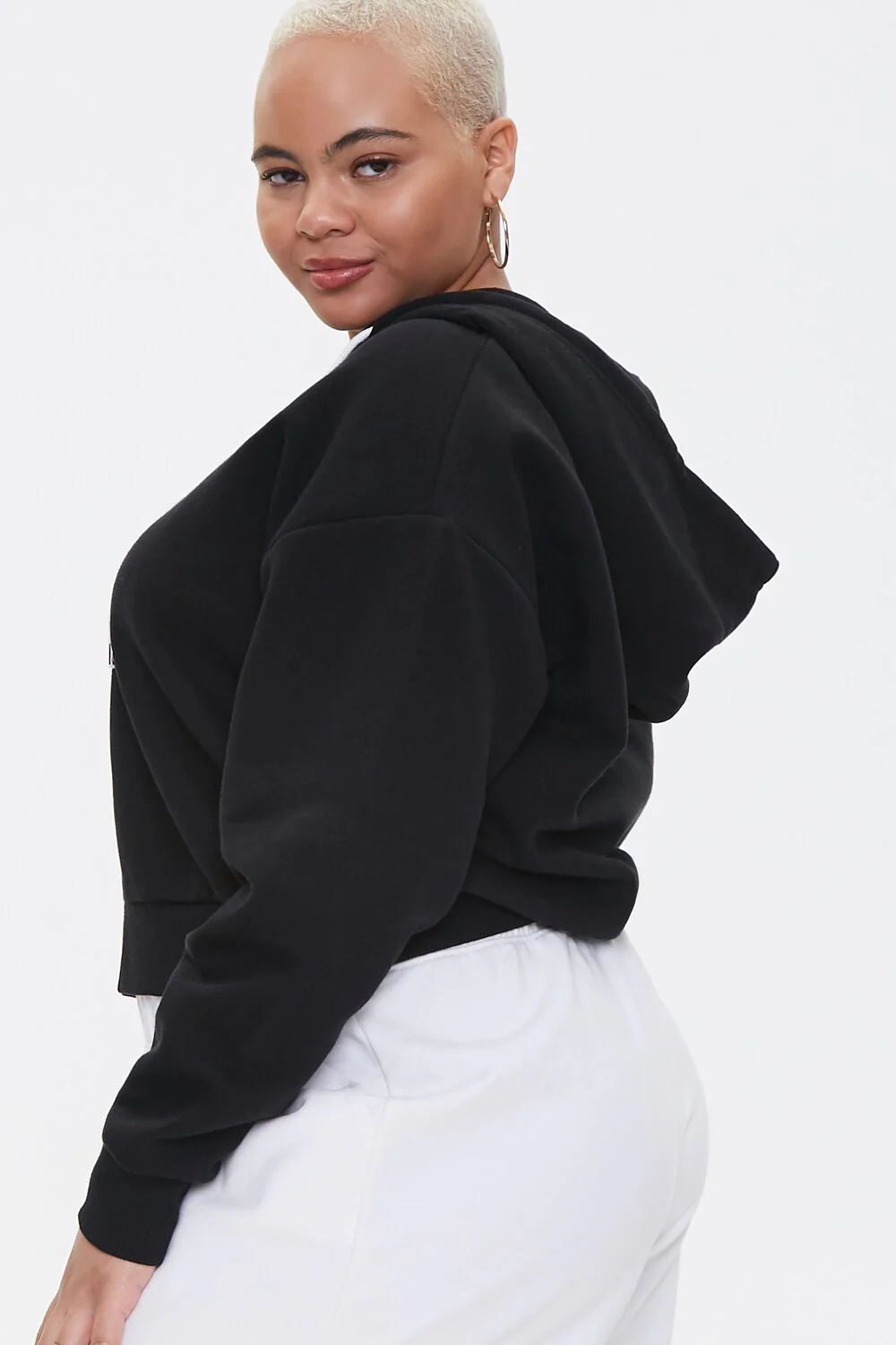 Plus Size French Terry Zip-Up Hoodie - Image 2
