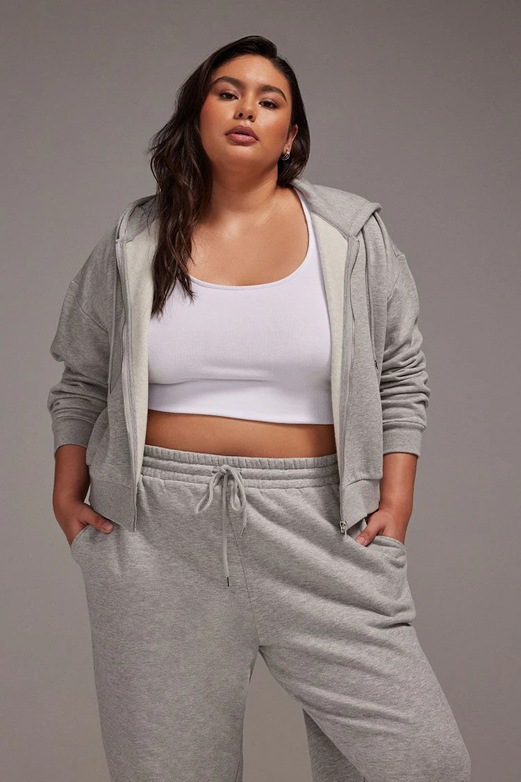 Plus Size French Terry Zip-Up Hoodie - Image 33