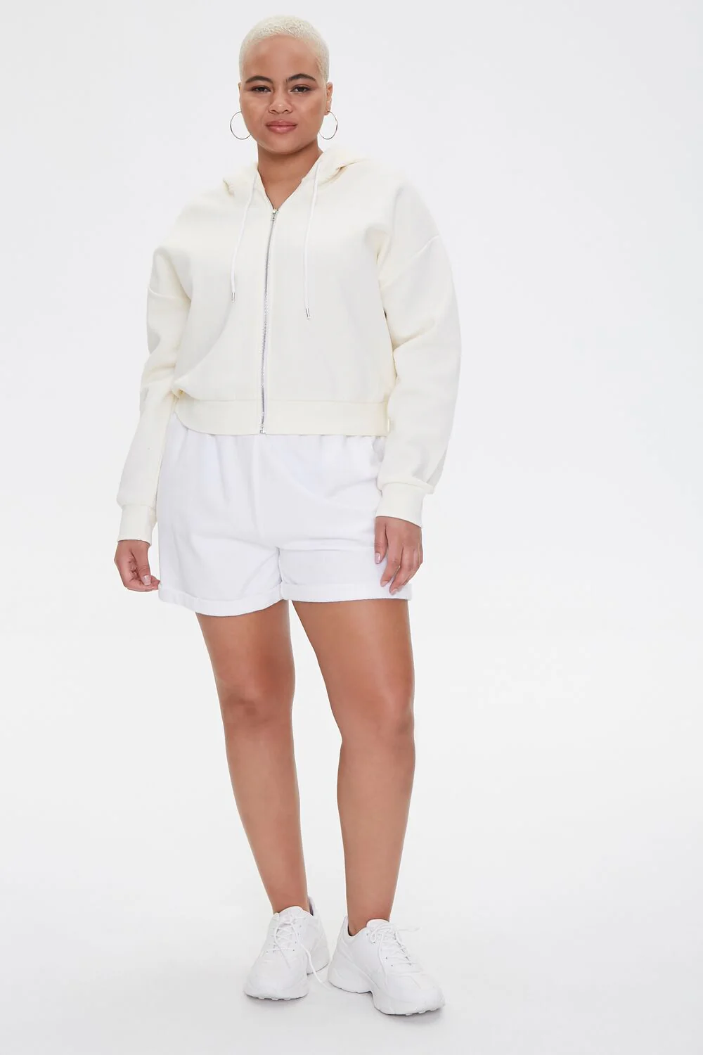 Plus Size French Terry Zip-Up Hoodie - Image 37