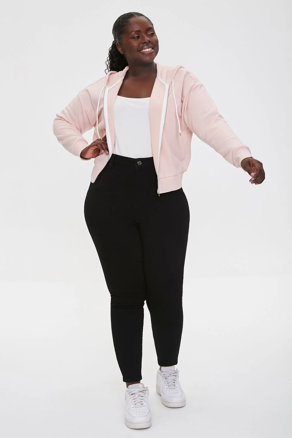 Plus Size French Terry Zip-Up Hoodie - Image 49
