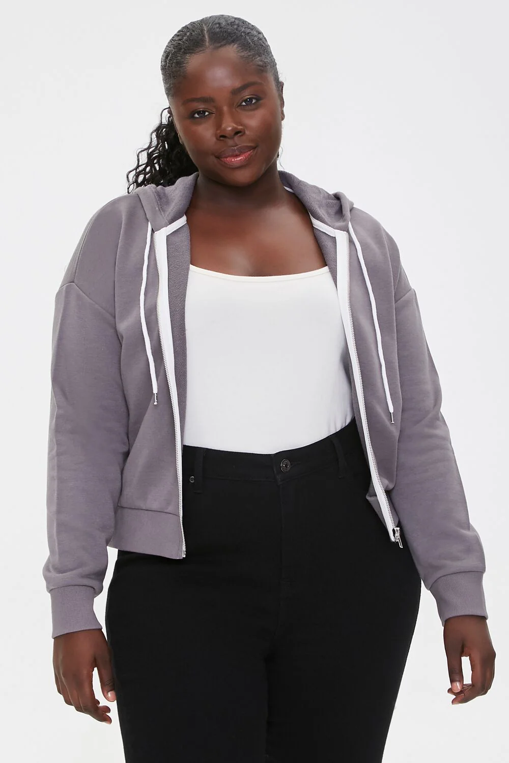 Plus Size French Terry Zip-Up Hoodie - Image 51