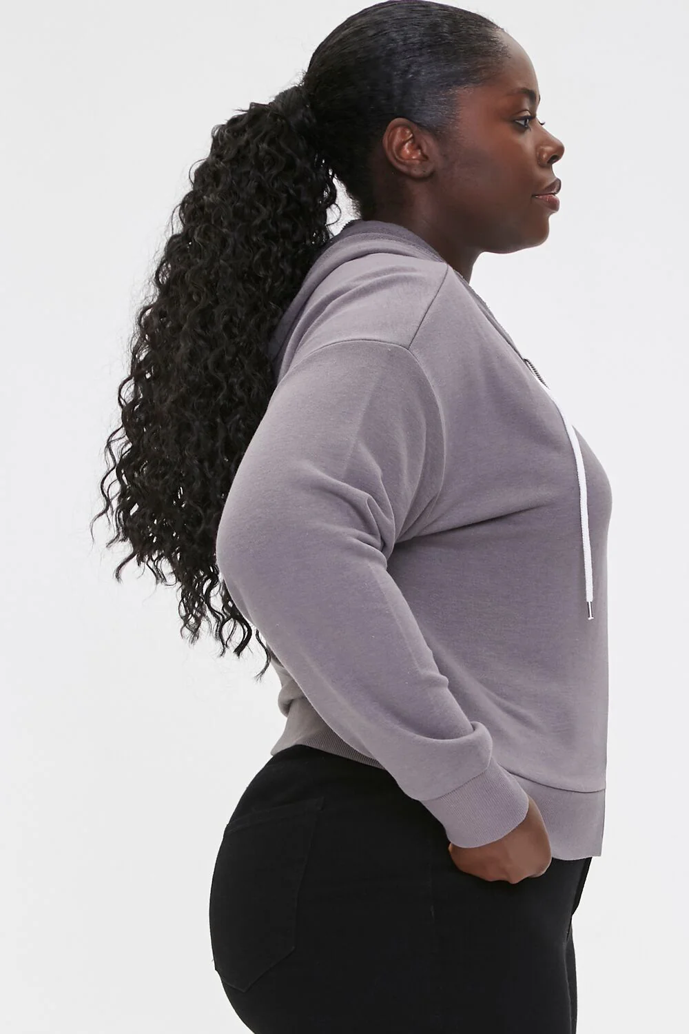 Plus Size French Terry Zip-Up Hoodie - Image 52