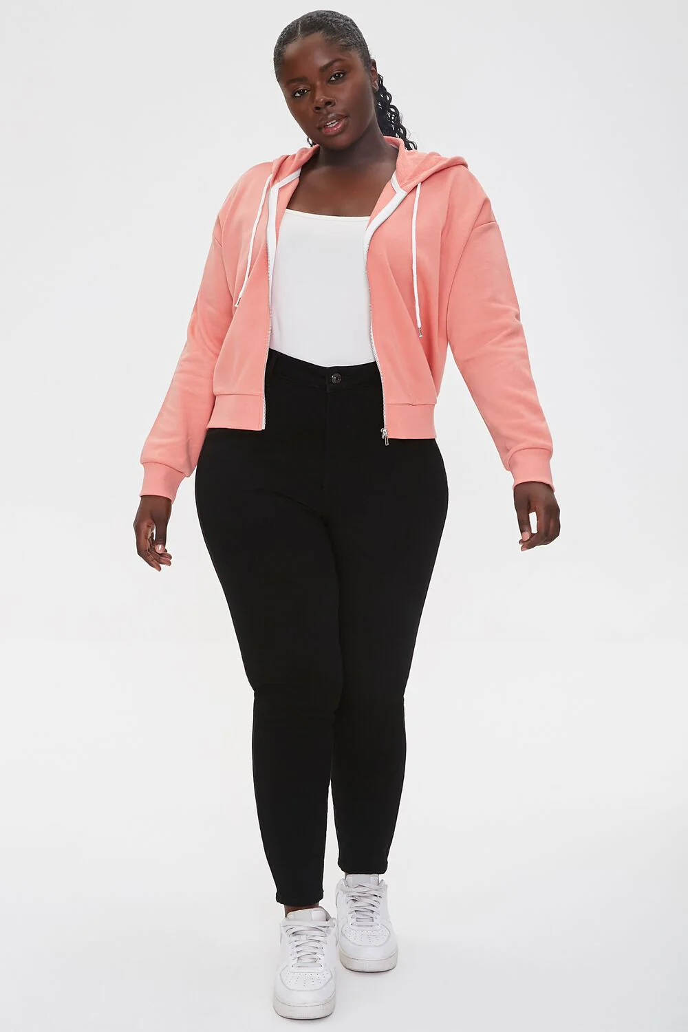 Plus Size French Terry Zip-Up Hoodie - Image 59