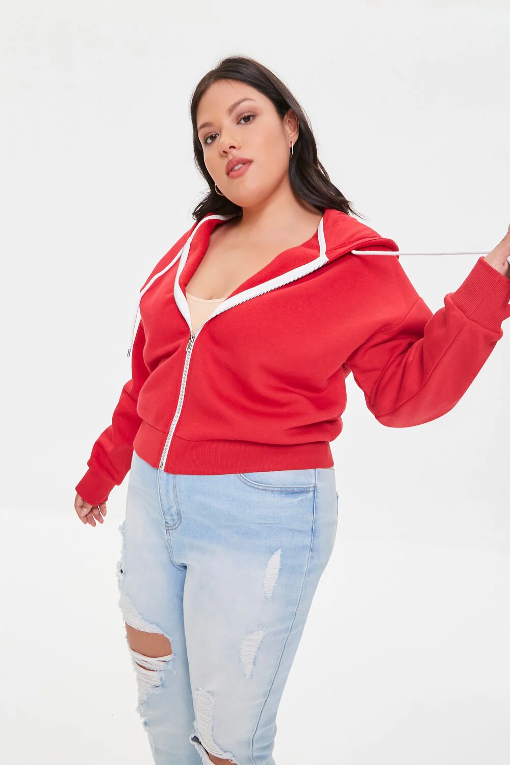 Plus Size French Terry Zip-Up Hoodie - Image 6