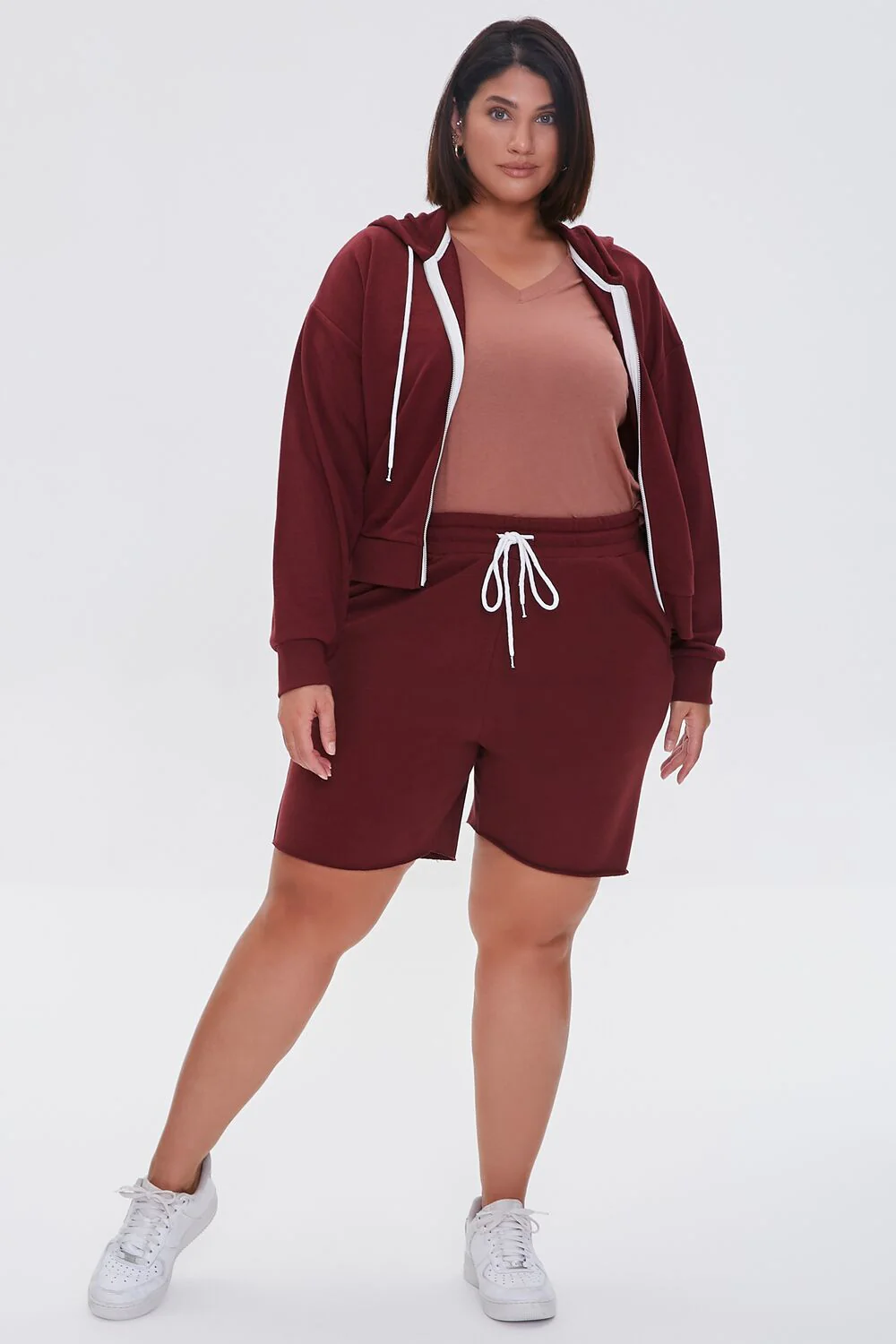 Plus Size French Terry Zip-Up Hoodie - Image 64