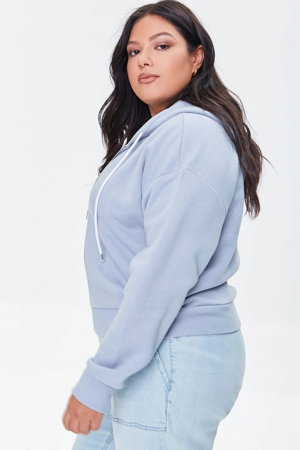 Plus Size French Terry Zip-Up Hoodie - Image 67