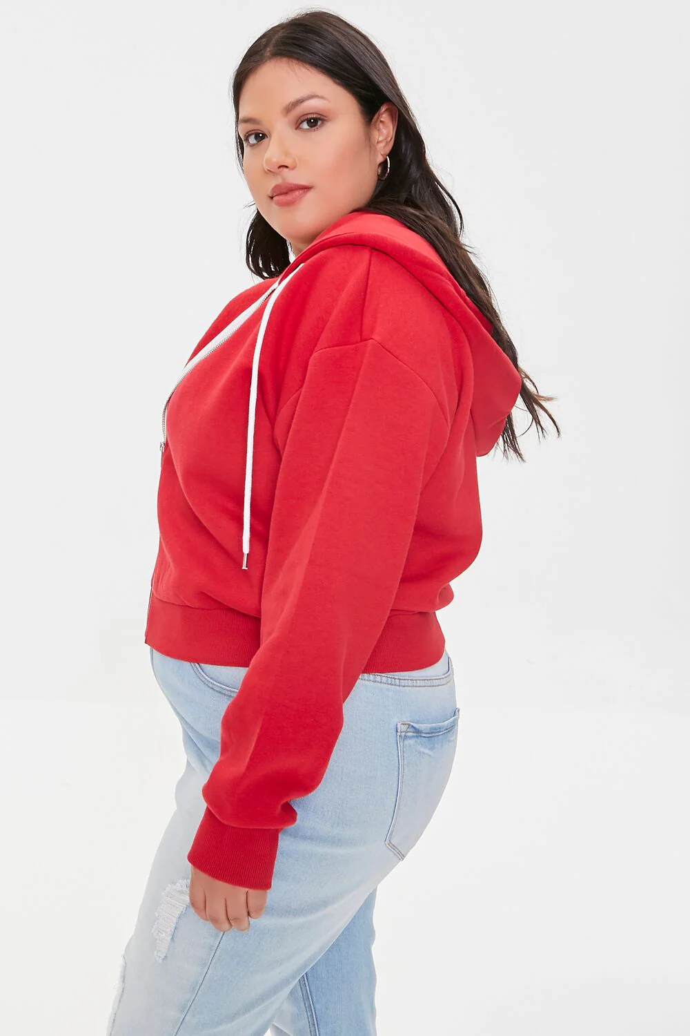 Plus Size French Terry Zip-Up Hoodie - Image 7