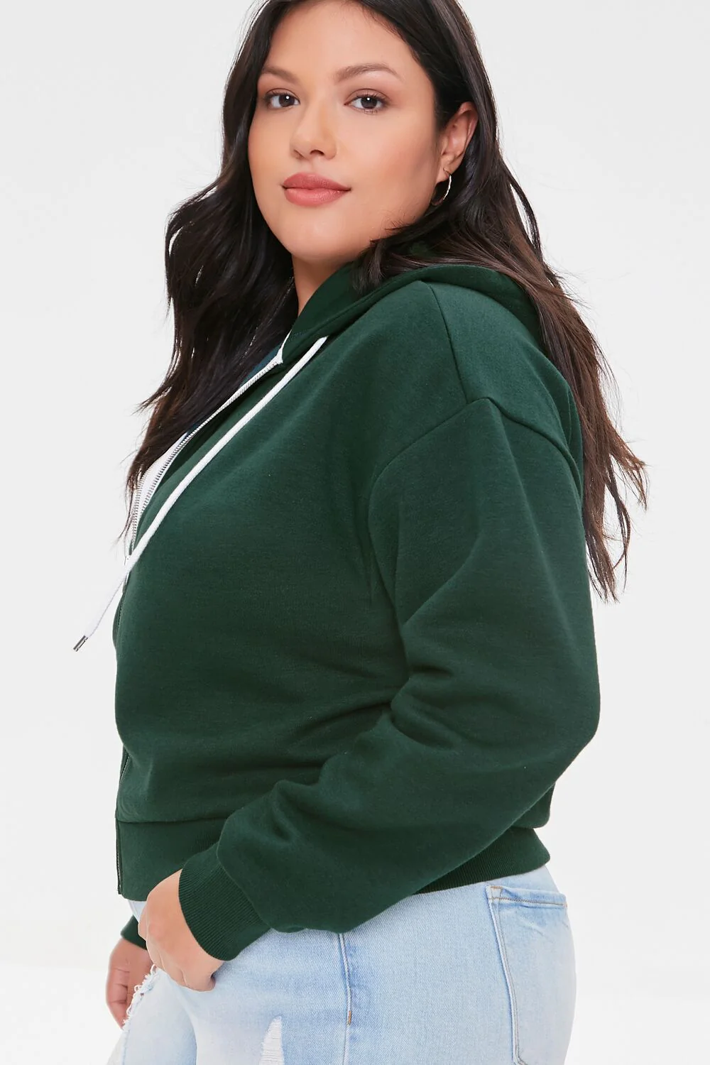 Plus Size French Terry Zip-Up Hoodie - Image 79