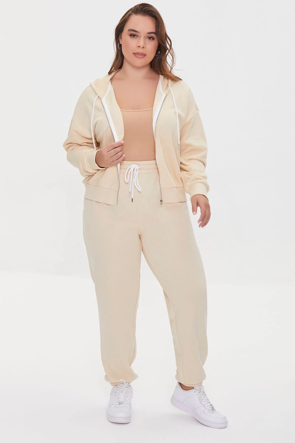 Plus Size French Terry Zip-Up Hoodie - Image 85