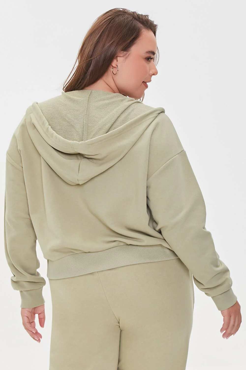 Plus Size French Terry Zip-Up Hoodie - Image 89