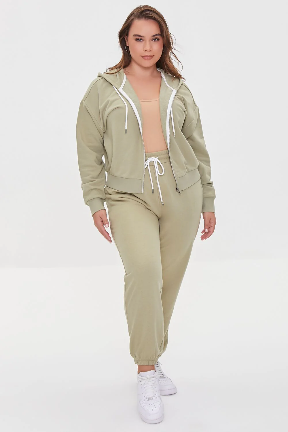 Plus Size French Terry Zip-Up Hoodie - Image 90