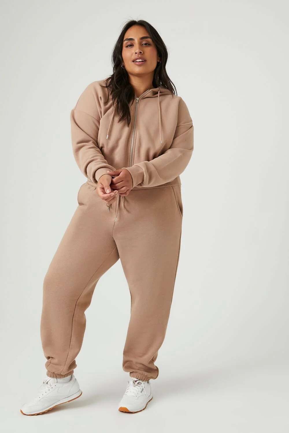 Plus Size French Terry Zip-Up Hoodie - Image 94