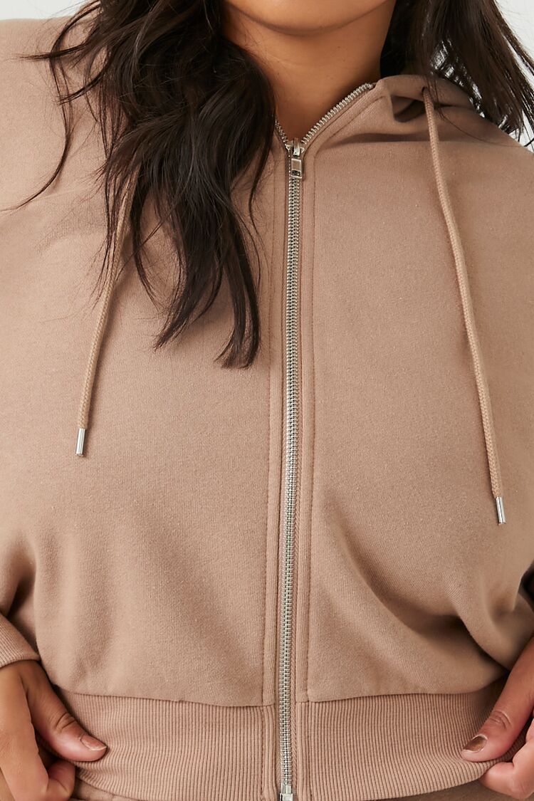 Plus Size French Terry Zip-Up Hoodie - Image 95