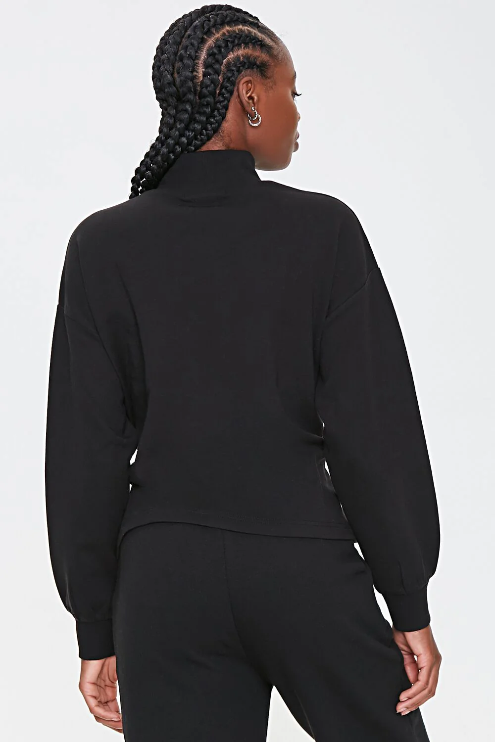 Tie-Waist Mock Neck Top - Image 3