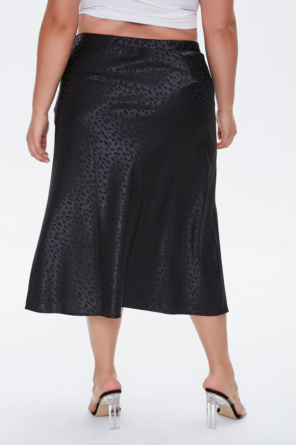 Plus Size Leopard Print Skirt - Image 3