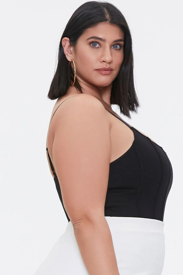 Plus Size Seamed Cami Bodysuit - Image 2