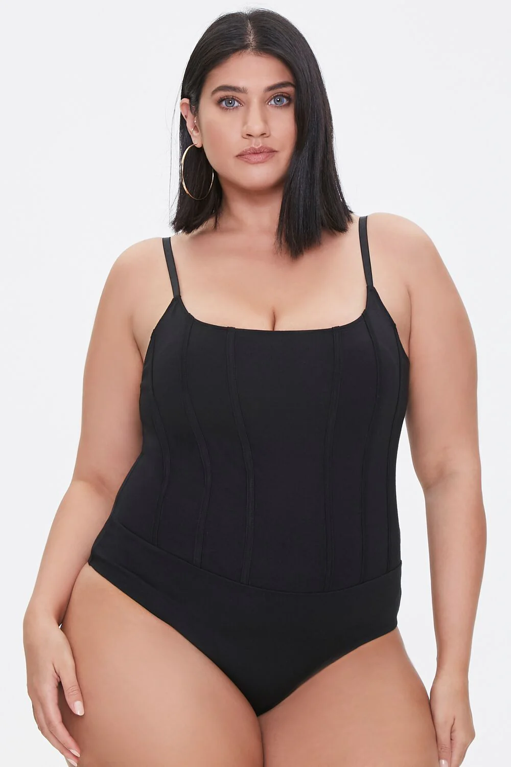 Plus Size Seamed Cami Bodysuit - Image 5